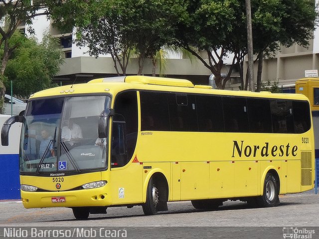 Viação Nordeste 5020 na cidade de Fortaleza, Ceará, Brasil, por Nildo Barroso. ID da foto: 3048169.