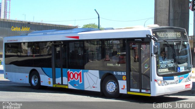 Auto Viação 1001 RJ 108.863 na cidade de Rio de Janeiro, Rio de Janeiro, Brasil, por Carlos Júnior. Número da foto: #3047563.