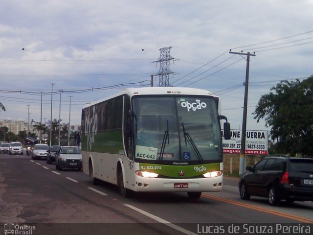 Opção Fretamento e Turismo RJ 632.074 na cidade de Campos dos Goytacazes, Rio de Janeiro, Brasil, por Lucas de Souza Pereira. Número da foto: #3047726.