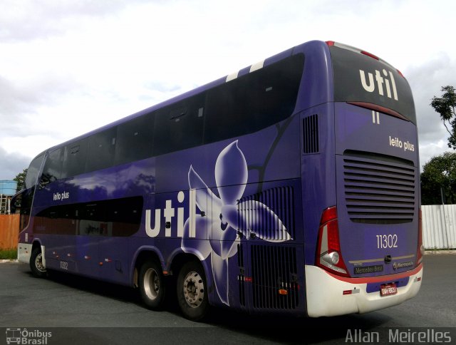 UTIL - União Transporte Interestadual de Luxo 11302 na cidade de Brasília, Distrito Federal, Brasil, por Allan  Meirelles. Número da foto: #3048255.