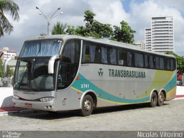 Transbrasiliana Transportes e Turismo 5741 na cidade de Fortaleza, Ceará, Brasil, por Nícolas Vitorino Lopes. ID da foto: 3049904.