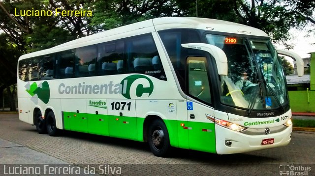 Viação Continental de Transportes 1071 na cidade de São Paulo, São Paulo, Brasil, por Luciano Ferreira da Silva. Número da foto: #3050482.