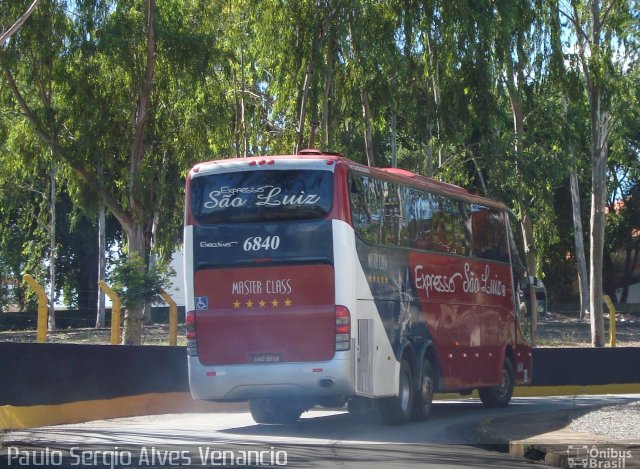 Expresso São Luiz 6840 na cidade de Cuiabá, Mato Grosso, Brasil, por Paulo Sergio Alves Venancio. ID da foto: 3050409.