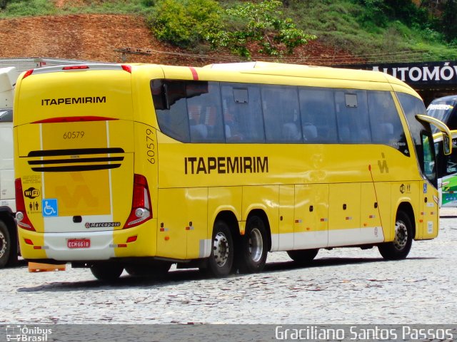 Viação Itapemirim 60579 na cidade de Manhuaçu, Minas Gerais, Brasil, por Graciliano Santos Passos. ID da foto: 3051834.