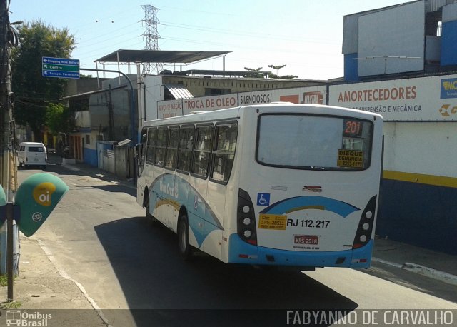 Auto Viação Vera Cruz - Belford Roxo RJ 112.217 na cidade de Belford Roxo, Rio de Janeiro, Brasil, por Fabiano Magalhaes. Número da foto: #3053350.