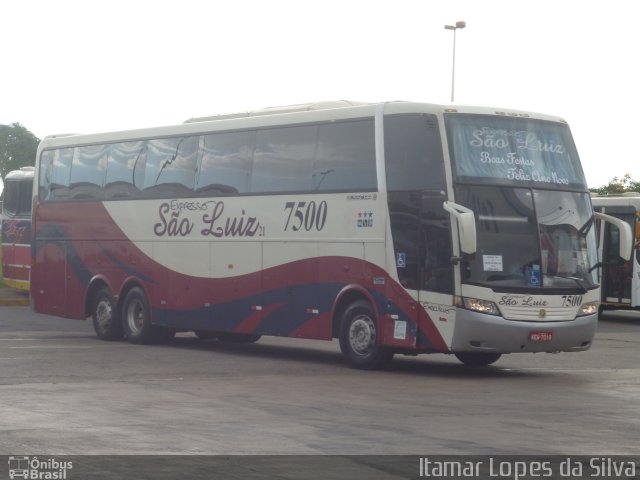 Expresso São Luiz 7500 na cidade de Goiânia, Goiás, Brasil, por Itamar Lopes da Silva. ID da foto: 3052937.