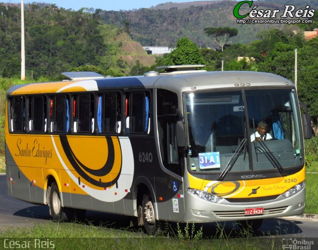 Viação Santa Edwiges 6240 na cidade de Sabará, Minas Gerais, Brasil, por César Ônibus. Número da foto: #3055743.