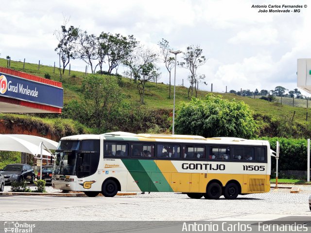 Empresa Gontijo de Transportes 11505 na cidade de João Monlevade, Minas Gerais, Brasil, por Antonio Carlos Fernandes. Número da foto: #3055495.