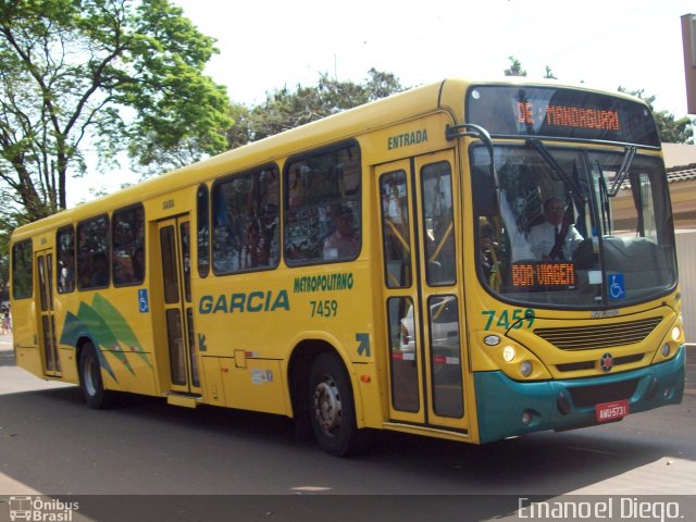 Viação Garcia 7459 na cidade de Mandaguari, Paraná, Brasil, por Emanoel Diego.. Número da foto: #3055603.