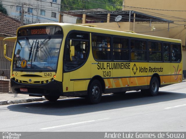 Viação Sul Fluminense 1240 na cidade de Volta Redonda, Rio de Janeiro, Brasil, por André Luiz Gomes de Souza. ID da foto: 3055349.