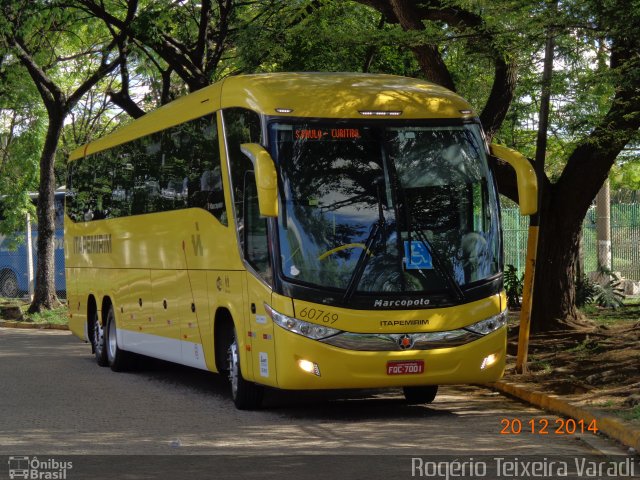 Viação Itapemirim 60769 na cidade de São Paulo, São Paulo, Brasil, por Rogério Teixeira Varadi. ID da foto: 3055658.