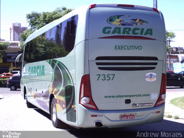 Viação Garcia 7357 na cidade de Curitiba, Paraná, Brasil, por Andrew Moraes. ID da foto: 3057006.