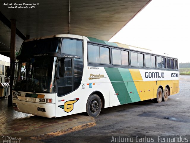 Empresa Gontijo de Transportes 15610 na cidade de João Monlevade, Minas Gerais, Brasil, por Antonio Carlos Fernandes. ID da foto: 3058122.