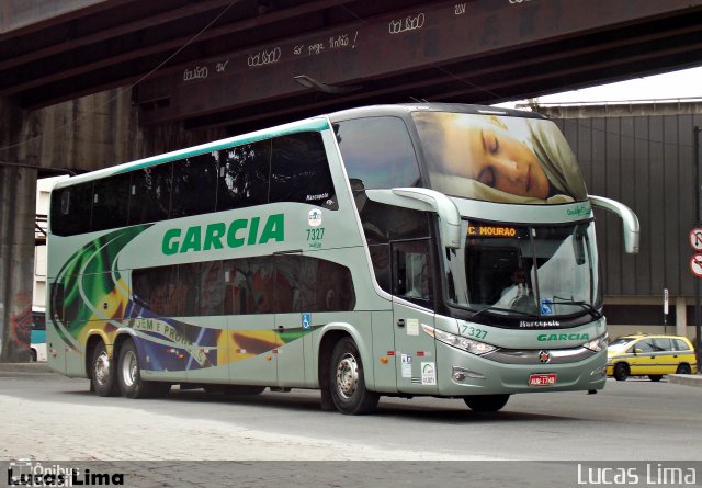 Viação Garcia 7327 na cidade de Rio de Janeiro, Rio de Janeiro, Brasil, por Lucas Lima. Número da foto: #3057682.