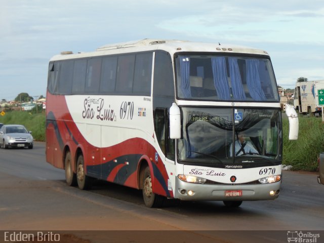 Expresso São Luiz 6970 na cidade de Anápolis, Goiás, Brasil, por Edden Brito. ID da foto: 3059328.