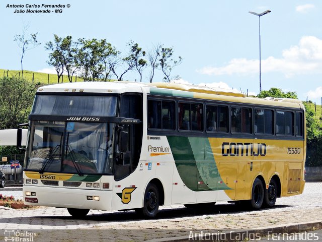 Empresa Gontijo de Transportes 15580 na cidade de João Monlevade, Minas Gerais, Brasil, por Antonio Carlos Fernandes. ID da foto: 3058111.