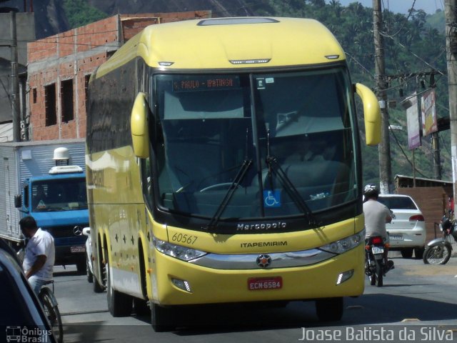 Viação Itapemirim 60567 na cidade de Timóteo, Minas Gerais, Brasil, por Joase Batista da Silva. Número da foto: #3059123.
