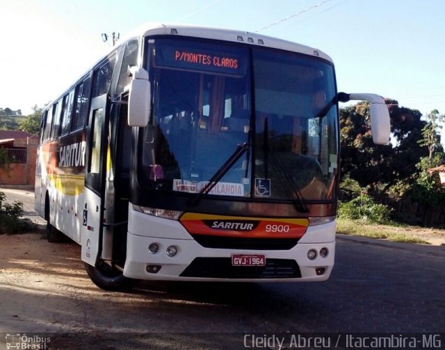 Saritur - Santa Rita Transporte Urbano e Rodoviário 9900 na cidade de Itacambira, Minas Gerais, Brasil, por Rafael Matos. ID da foto: 3062596.