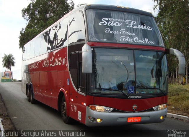 Expresso São Luiz 7170 na cidade de Cuiabá, Mato Grosso, Brasil, por Paulo Sergio Alves Venancio. Número da foto: #3060887.