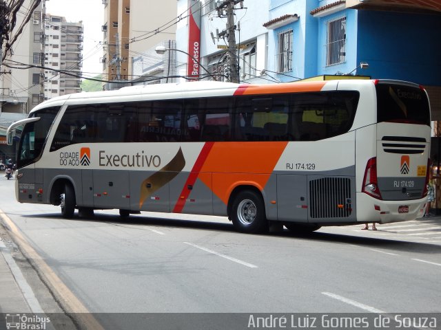 Viação Cidade do Aço RJ 174.129 na cidade de Barra Mansa, Rio de Janeiro, Brasil, por André Luiz Gomes de Souza. ID da foto: 3060294.