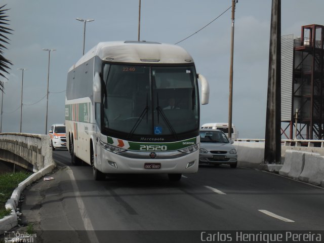 Cia. São Geraldo de Viação 21520 na cidade de Vitória, Espírito Santo, Brasil, por Carlos Henrique Pereira. ID da foto: 3061464.