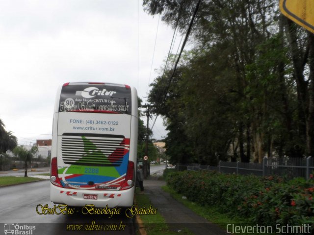 Auto Viação Critur 2288 na cidade de Santa Maria, Rio Grande do Sul, Brasil, por Cleverton Schmitt. Número da foto: #3062746.
