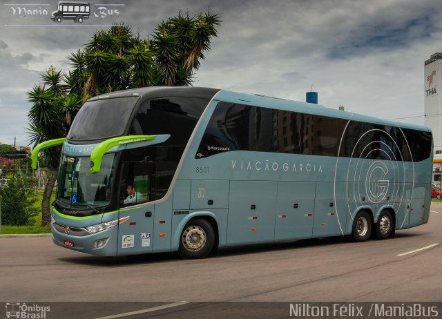 Viação Garcia 8501 na cidade de Curitiba, Paraná, Brasil, por Nilton Félix da Silva. Número da foto: #3061338.
