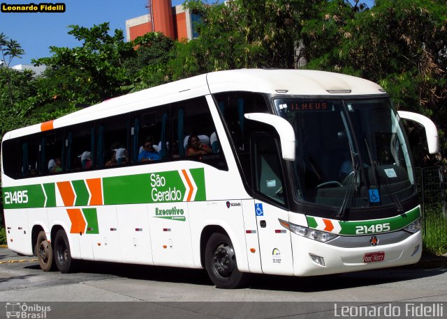 Cia. São Geraldo de Viação 21485 na cidade de São Paulo, São Paulo, Brasil, por Leonardo Fidelli. ID da foto: 3064417.