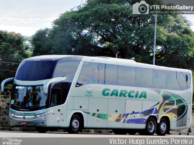 Viação Garcia 7067 na cidade de Maringá, Paraná, Brasil, por Victor Hugo Guedes Pereira. ID da foto: 3067014.