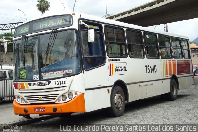 Viação Rubanil 73140 na cidade de Rio de Janeiro, Rio de Janeiro, Brasil, por Luiz Eduardo Pereira Santos Leal dos Santos. Número da foto: #3068819.
