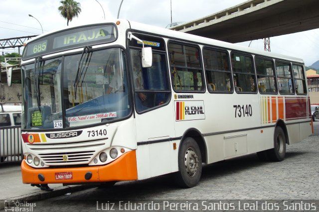 Viação Rubanil 73140 na cidade de Rio de Janeiro, Rio de Janeiro, Brasil, por Luiz Eduardo Pereira Santos Leal dos Santos. ID da foto: 3068819.