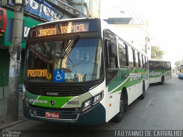 Viação Brazinha 08003 na cidade de Nova Iguaçu, Rio de Janeiro, Brasil, por Fabiano Magalhaes. Número da foto: #3068866.