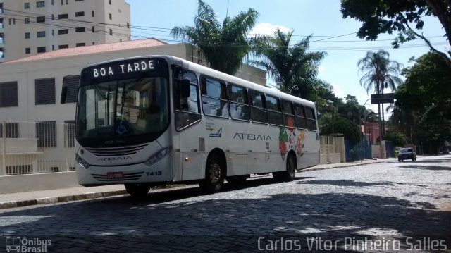 Viação Atibaia São Paulo 7413 na cidade de Atibaia, São Paulo, Brasil, por Carlos Vitor Pinheiro Salles. ID da foto: 3069316.