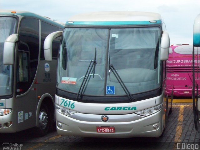 Viação Garcia 7616 na cidade de Londrina, Paraná, Brasil, por Diego Lopes. Número da foto: #3070980.