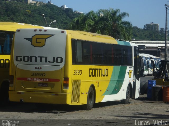 Empresa Gontijo de Transportes 3890 na cidade de Belo Horizonte, Minas Gerais, Brasil, por Lucas Vieira. ID da foto: 3071004.