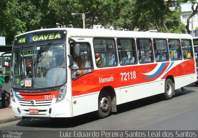 Transurb 72118 na cidade de Rio de Janeiro, Rio de Janeiro, Brasil, por Luiz Eduardo Pereira Santos Leal dos Santos. Número da foto: #3071697.