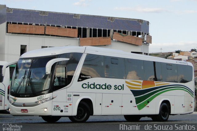 Viação Cidade Sol 6010 na cidade de Jequié, Bahia, Brasil, por Rhamir  de Souza Santos. Número da foto: #3072626.