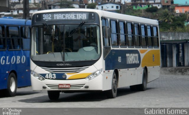 Transcol - Transportes Coletivos Ltda. 483 na cidade de Recife, Pernambuco, Brasil, por Gabriel  Gomes. Número da foto: #3072471.