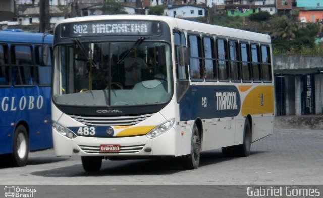 Transcol - Transportes Coletivos Ltda. 483 na cidade de Recife, Pernambuco, Brasil, por Gabriel  Gomes. ID da foto: 3072471.