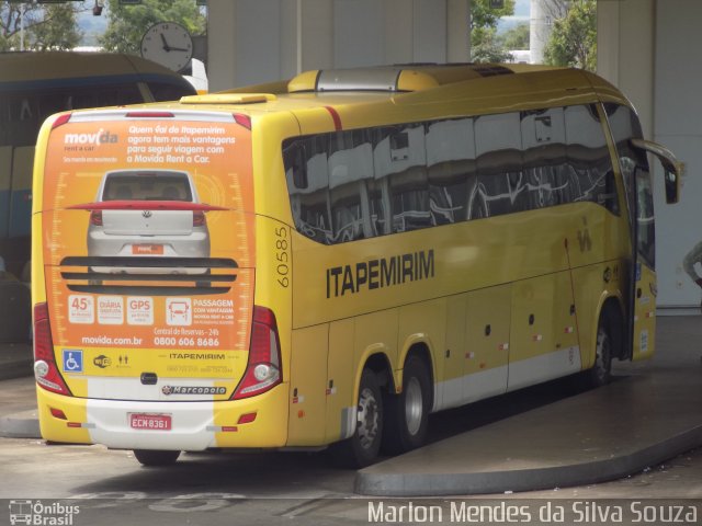 Viação Itapemirim 60585 na cidade de Brasília, Distrito Federal, Brasil, por Marlon Mendes da Silva Souza. ID da foto: 3025587.