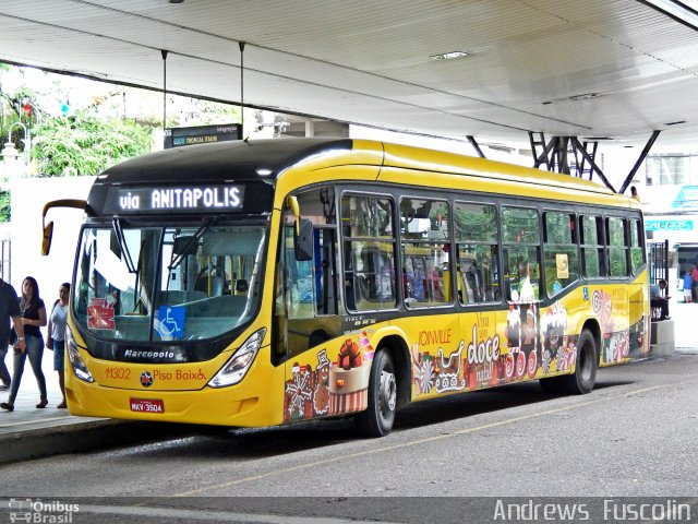 Gidion Transporte e Turismo 11302 na cidade de Joinville, Santa Catarina, Brasil, por Andrews  Fuscolin. Número da foto: #3026714.