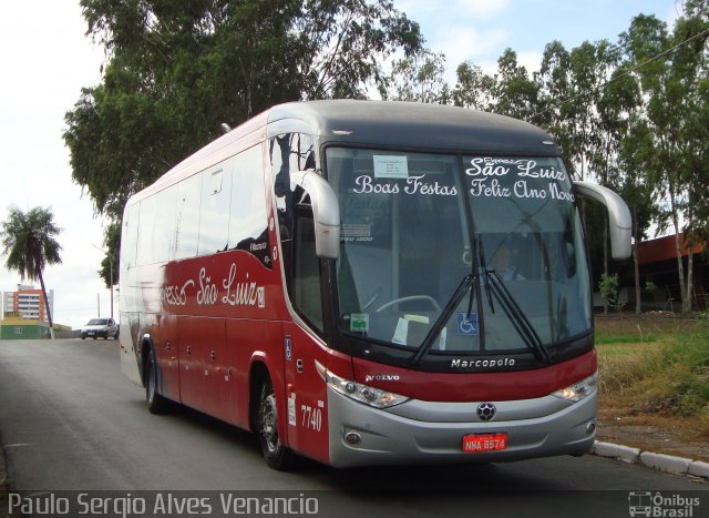 Expresso São Luiz 7740 na cidade de Cuiabá, Mato Grosso, Brasil, por Paulo Sergio Alves Venancio. Número da foto: #3025782.