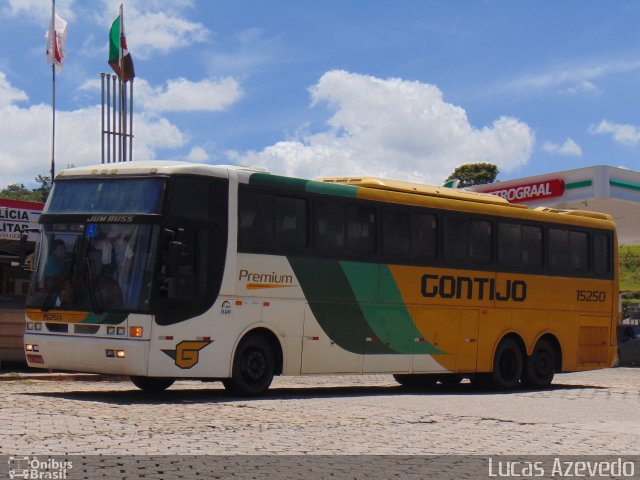 Empresa Gontijo de Transportes 15250 na cidade de João Monlevade, Minas Gerais, Brasil, por Lucas Azevedo. ID da foto: 3026429.