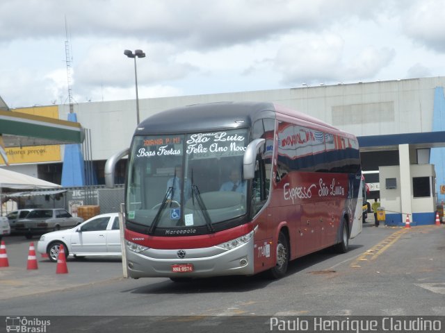 Expresso São Luiz 7740 na cidade de Goiânia, Goiás, Brasil, por Paulo Henrique Claudino. Número da foto: #3025798.