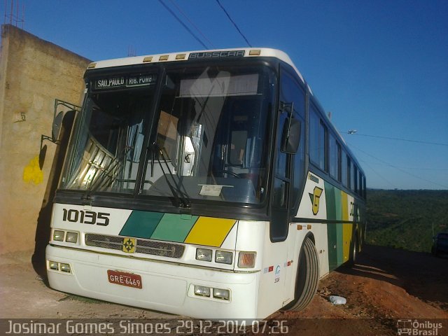 Empresa Gontijo de Transportes 10135 na cidade de Minas Novas, Minas Gerais, Brasil, por Josimar Gomes Simoes. ID da foto: 3026329.