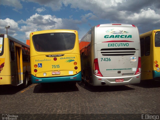 Viação Garcia 7515 na cidade de Maringá, Paraná, Brasil, por Diego Lopes. Número da foto: #3073406.