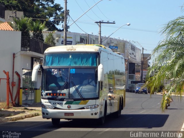 Empresa Gontijo de Transportes 17305 na cidade de Araxá, Minas Gerais, Brasil, por Guilherme Antonio. Número da foto: #3075202.