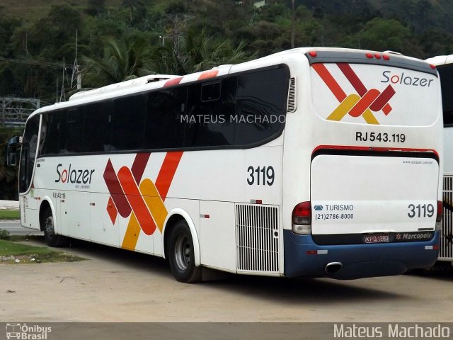 Solazer Transportes e Turismo 3119 na cidade de Angra dos Reis, Rio de Janeiro, Brasil, por Mateus Machado. Número da foto: #3074533.