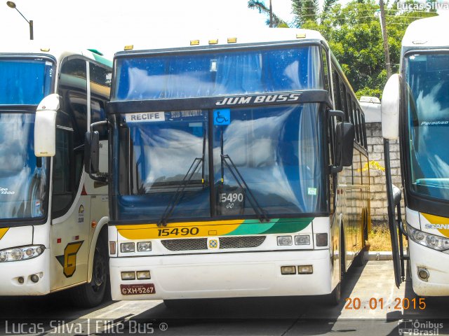 Empresa Gontijo de Transportes 15490 na cidade de Recife, Pernambuco, Brasil, por Lucas Silva. ID da foto: 3074926.