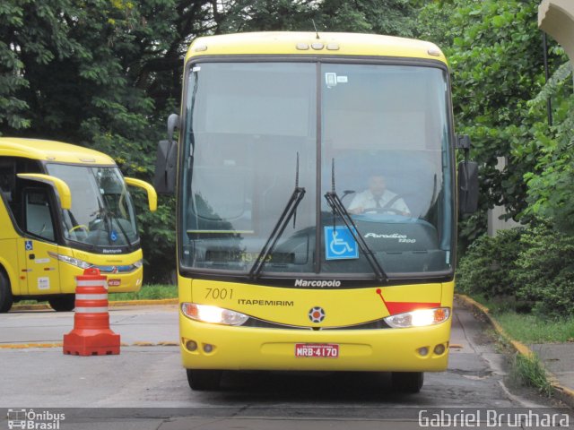 Viação Itapemirim 7001 na cidade de São Paulo, São Paulo, Brasil, por Gabriel Brunhara. ID da foto: 3075461.